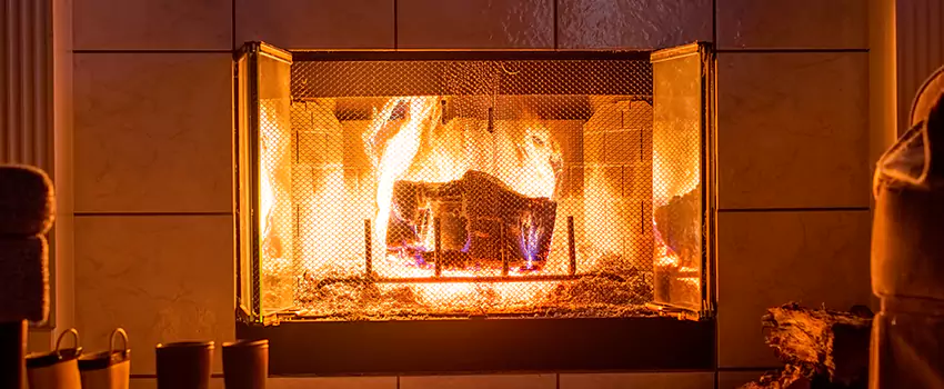 Mendota Hearth Landscape Fireplace Installation in Lochearn, Maryland