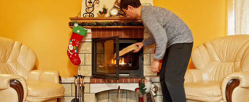 Rusted Metal Fireplace Restoration in Lochearn, Maryland